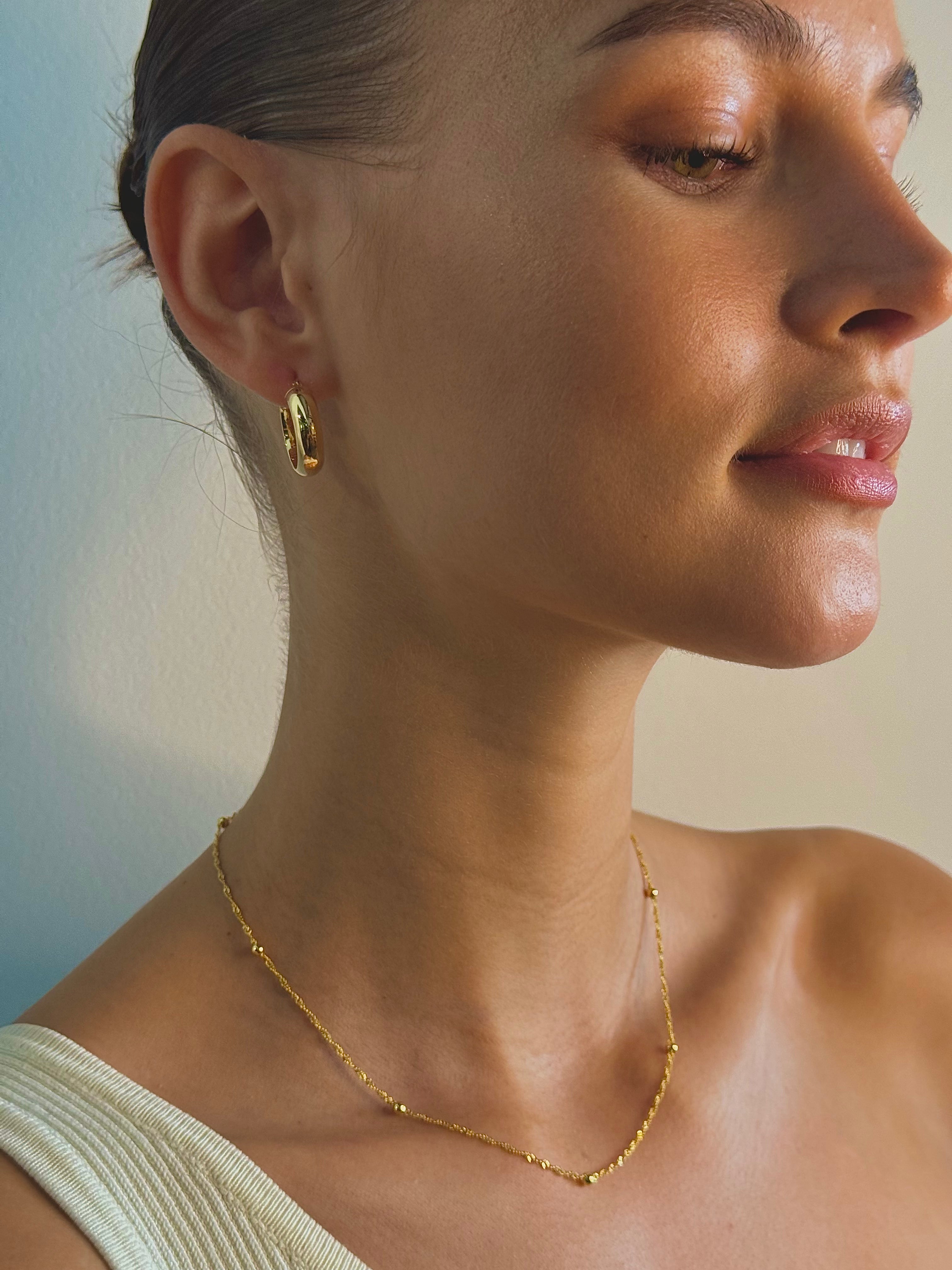 The Caicos 9ct Gold Twist Ball chain - 16"